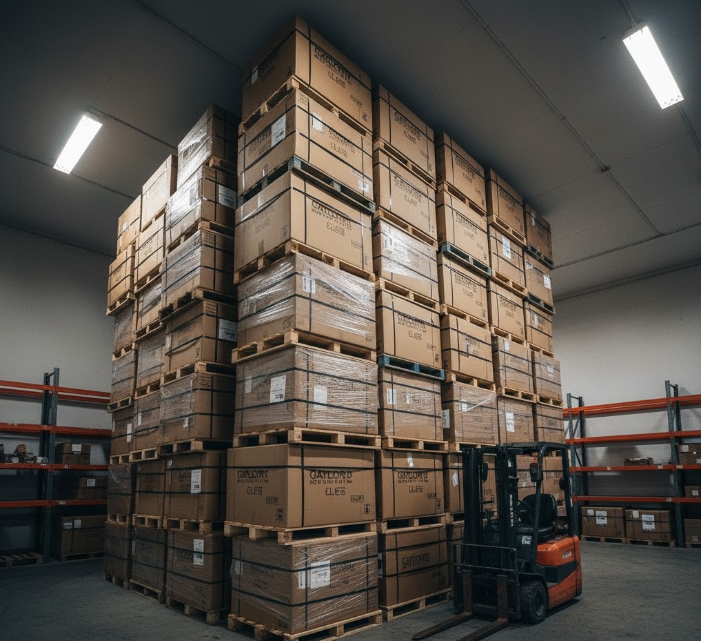 Gaylord boxes used for bulk storage - heavy-duty corrugated containers