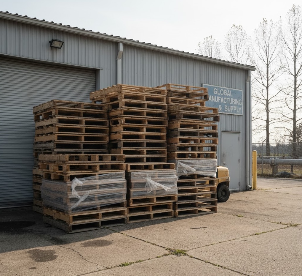 Pallets available for purchase at Illinois Packaging
